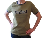 Frauen-T-Shirt "Unikat" oliv/navy