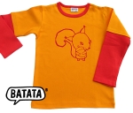 Kindershirt aus zertifizierter Biobaumwolle mit Eichh�rnchen-Motiv bedruckt