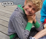 Ringelshirt Kapuze dunkelblau