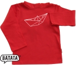 Kindershirt Papierboot Origami