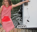 Kleid Sommer Streifen rot