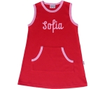Namens-Kleid rot/rosa
