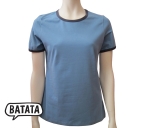 Frauen-T-Shirt blau Biokleidung