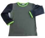 Langarmshirt schilf/navy/apfel (R)