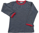 Langarmshirt navymelange/rot