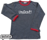 Unikat-Shirt navymelange/rot
