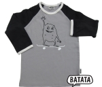 Skater-Shirt grau/schwarz