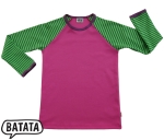 gr�n geringeltes Bio-Shirt f�r Kinder