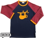 Faultier-Shirt navy/bordeaux