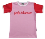 Schwester-T-Shirt rosa/rot/wei�
