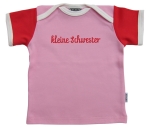 Schwester-T-Shirt rosa/rot/wei� (S)