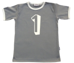 T-Shirt Zahl grau/wei�