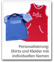 Shirts und Kleider mit individuellen Namen bedrucken